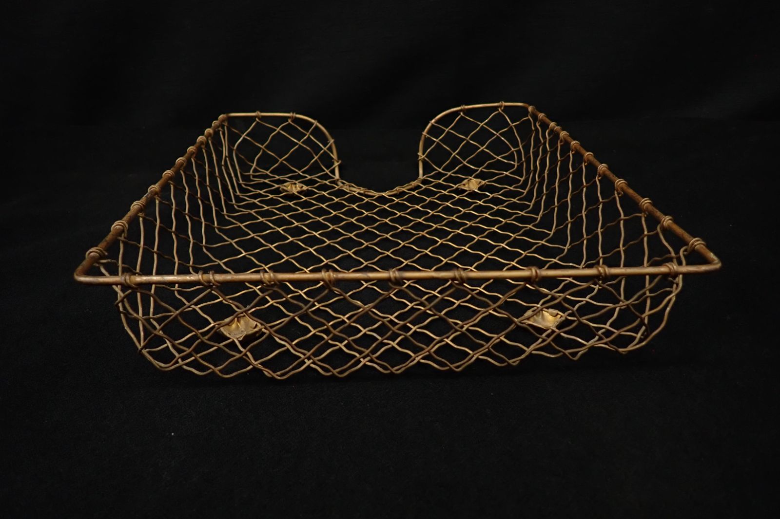 フランスアンティーク ワイヤー籠 鉄製 フランスアンティーク