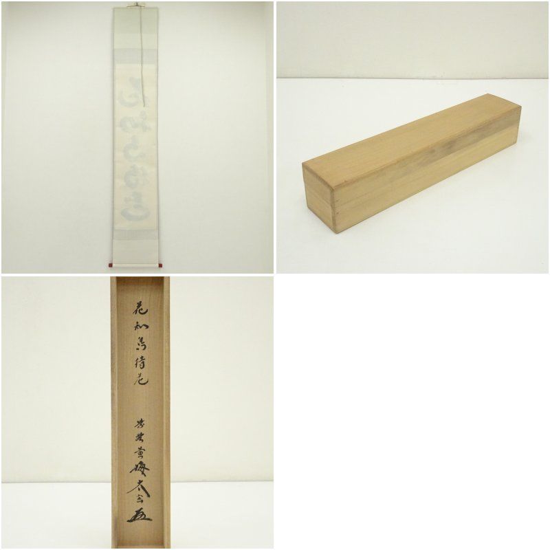 大徳寺 小林太玄筆 花知鳥待花 一行書 肉筆紙本掛軸 共箱 掛け軸 床の間 書 おしゃれ 絵画 表具 芸術 茶道 年中掛け インテリア 茶掛 掛物 和室 WWW_IBETON_RU