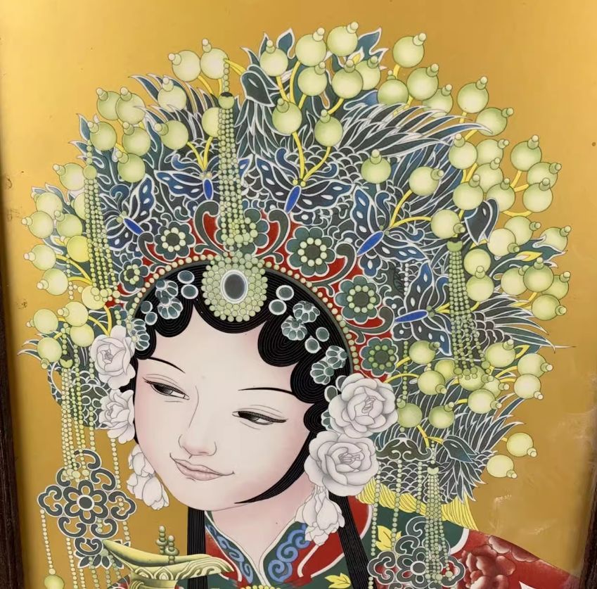 パステル色の人物の陶板画です 景徳鎮 陶磁器 装飾品 現代工芸品美術品 置物 パステル色の人物の陶板画です 景徳鎮 陶磁器 装飾品 現代工芸品