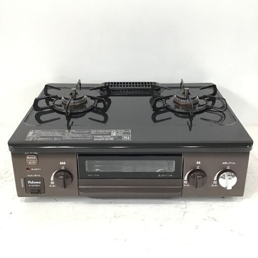 本体のみ パロマ ガステーブル 左強火 都市ガス用 IC-S37BM-L-13A クリスタルブラウン 2020年製