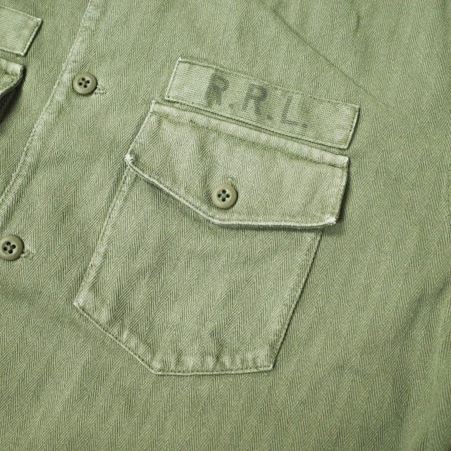 RRL ダブルアールエル コットンヘリンボーンキャンプシャツ S