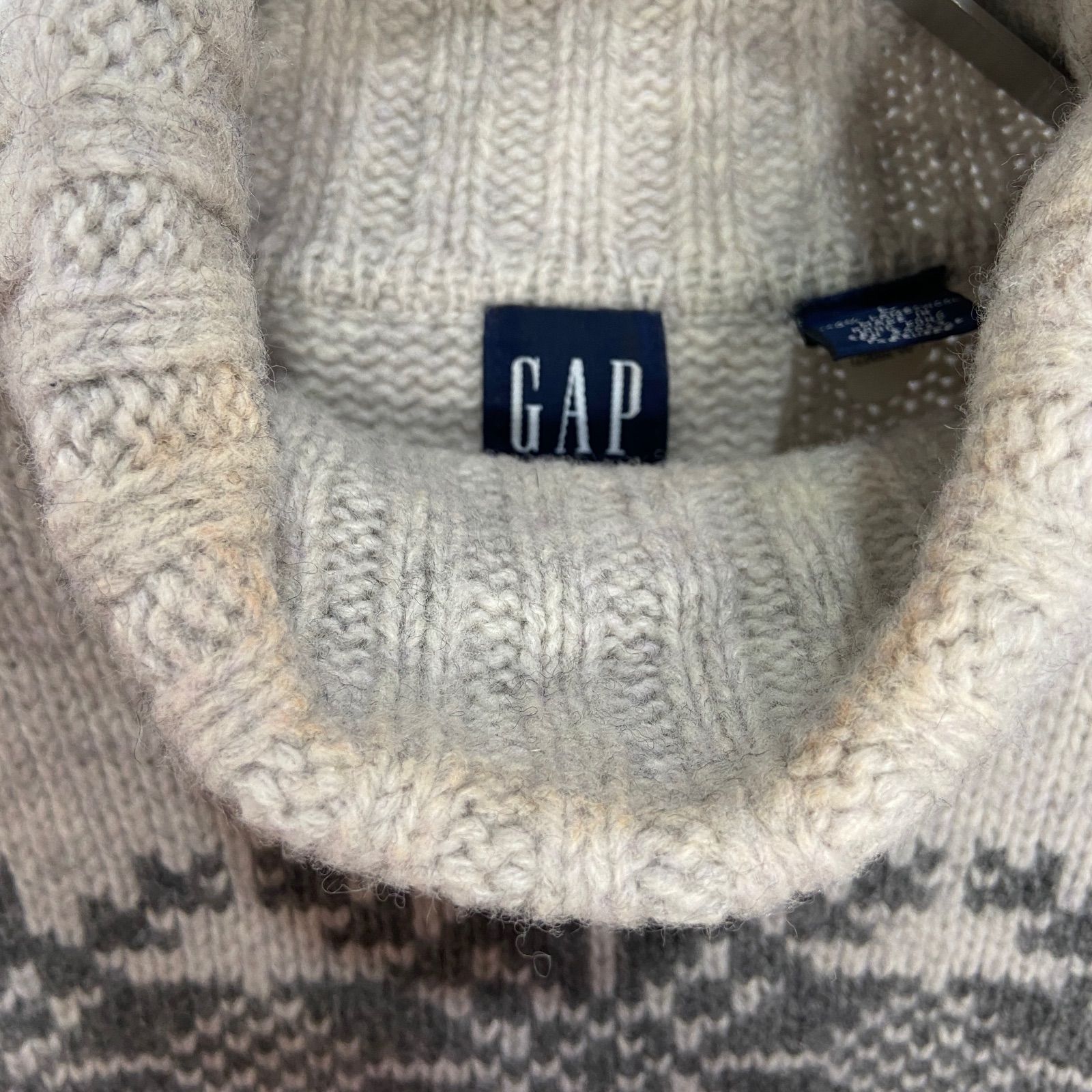 ☆90s☆00s☆GAP☆オールドギャップ☆ノルディック柄タートルネック