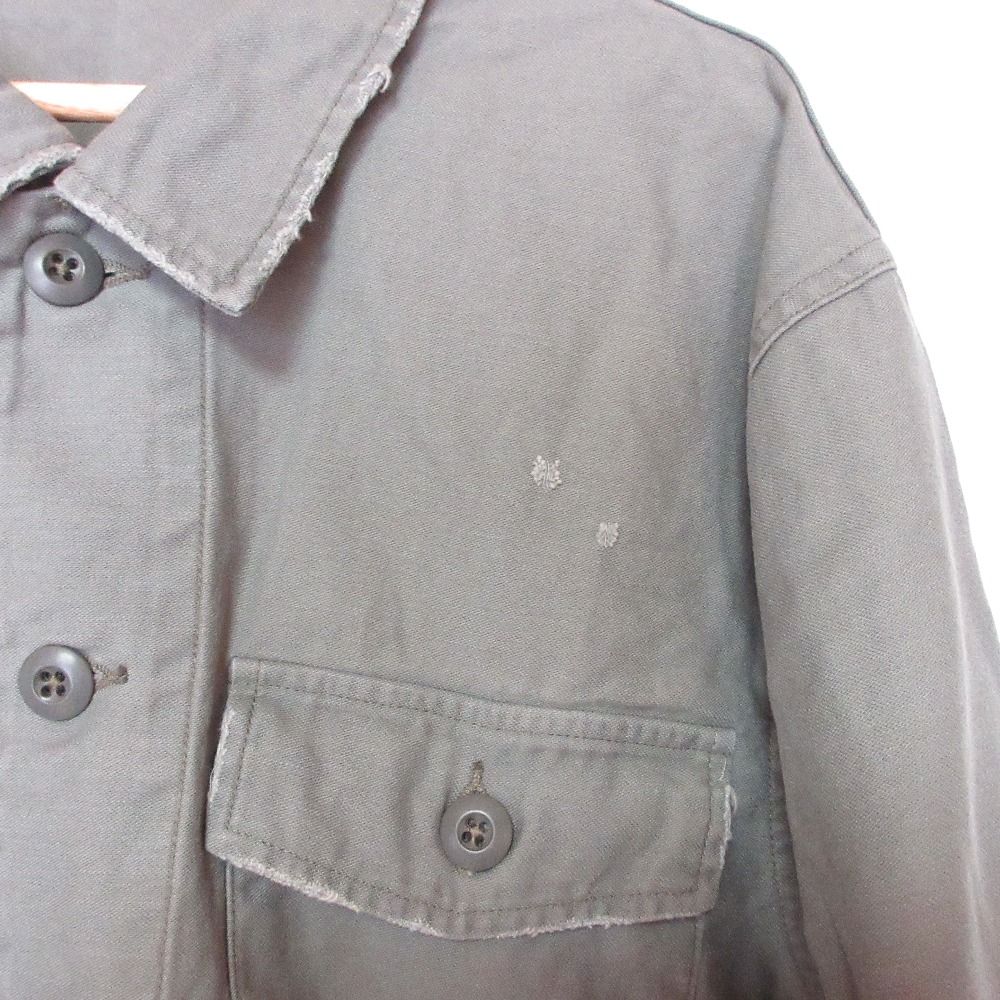 新品同様 JOHNBULL ジョンブル USED加工 ユーティリティーシャツ サイズF オリーブ レディース 古着 中古 JOHNBULL - 新品同様 JOHNBULL ジョンブル USED加工