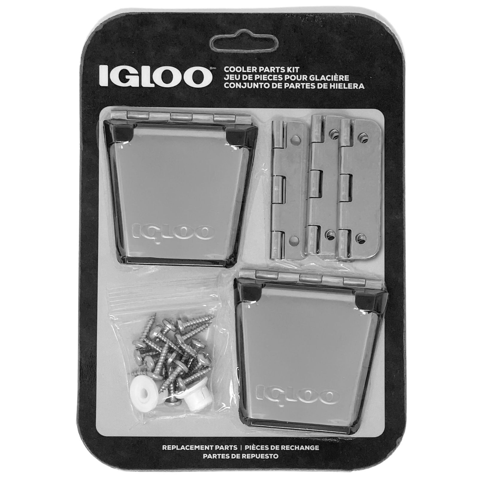 Igloo Cooler 高耐久ステンレススチールパーツキット - ラッチ2個 ヒンジ3個 ラッチポスト-ネジ - マリングレード 耐腐食性パーツ