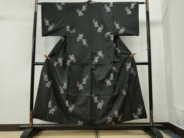 平和屋着物●本場大島紬　9マルキ　泥染め　地空き　唐子　正絹　逸品　CAAS7004yc 平和屋着物○本場大島紬 9マルキ 泥染め 地空き 唐子 正絹 逸品