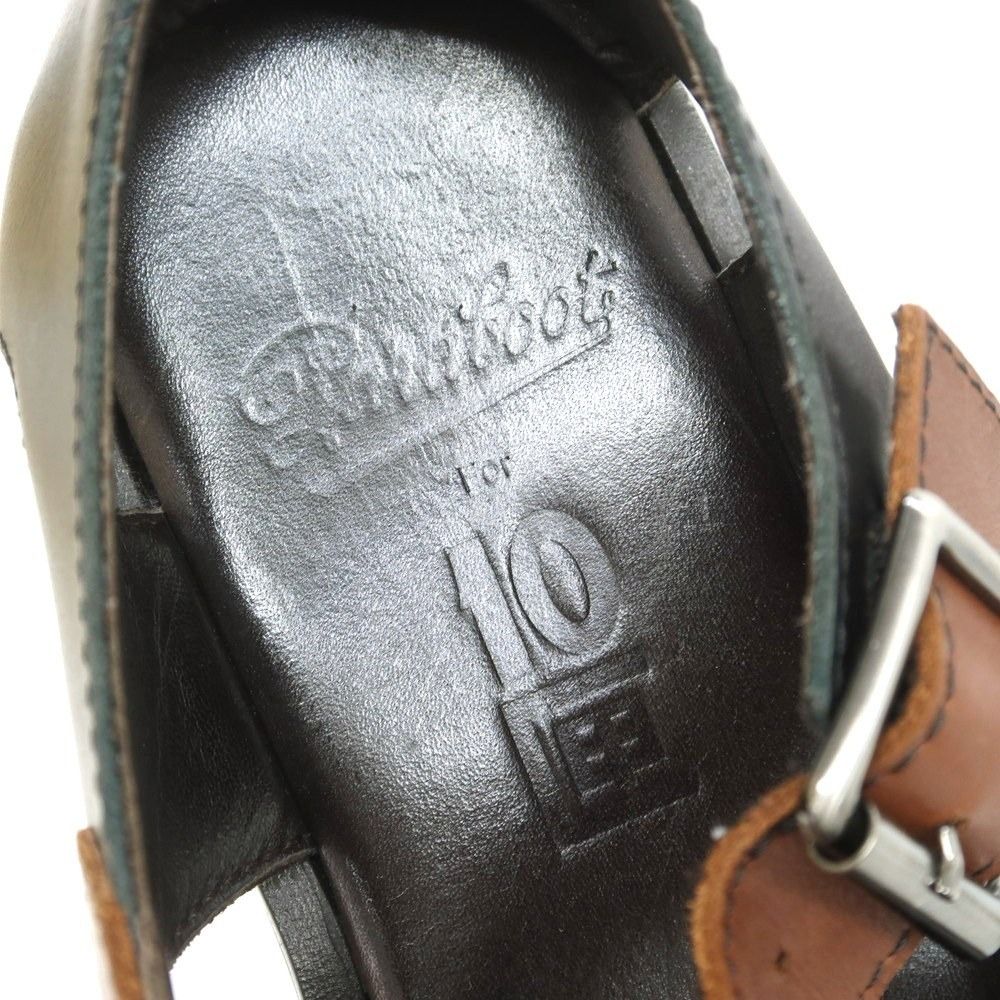 随時更新中！ テンボックス TENBOX × PARABOOT PACIFIC グルカサンダル ブラウンxブラック サイズ40 メンズ 豊富な品揃え。
