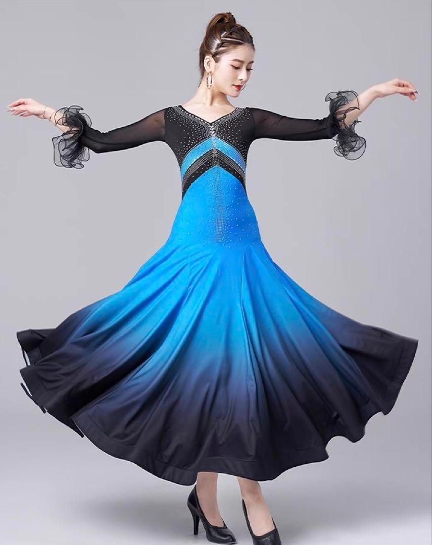 ストーン付き練習用ワンピース✦スタンダードの練習におすすめ！ ストーン付き練習用ワンピース?スタンダードの練習におすすめ！ 新品