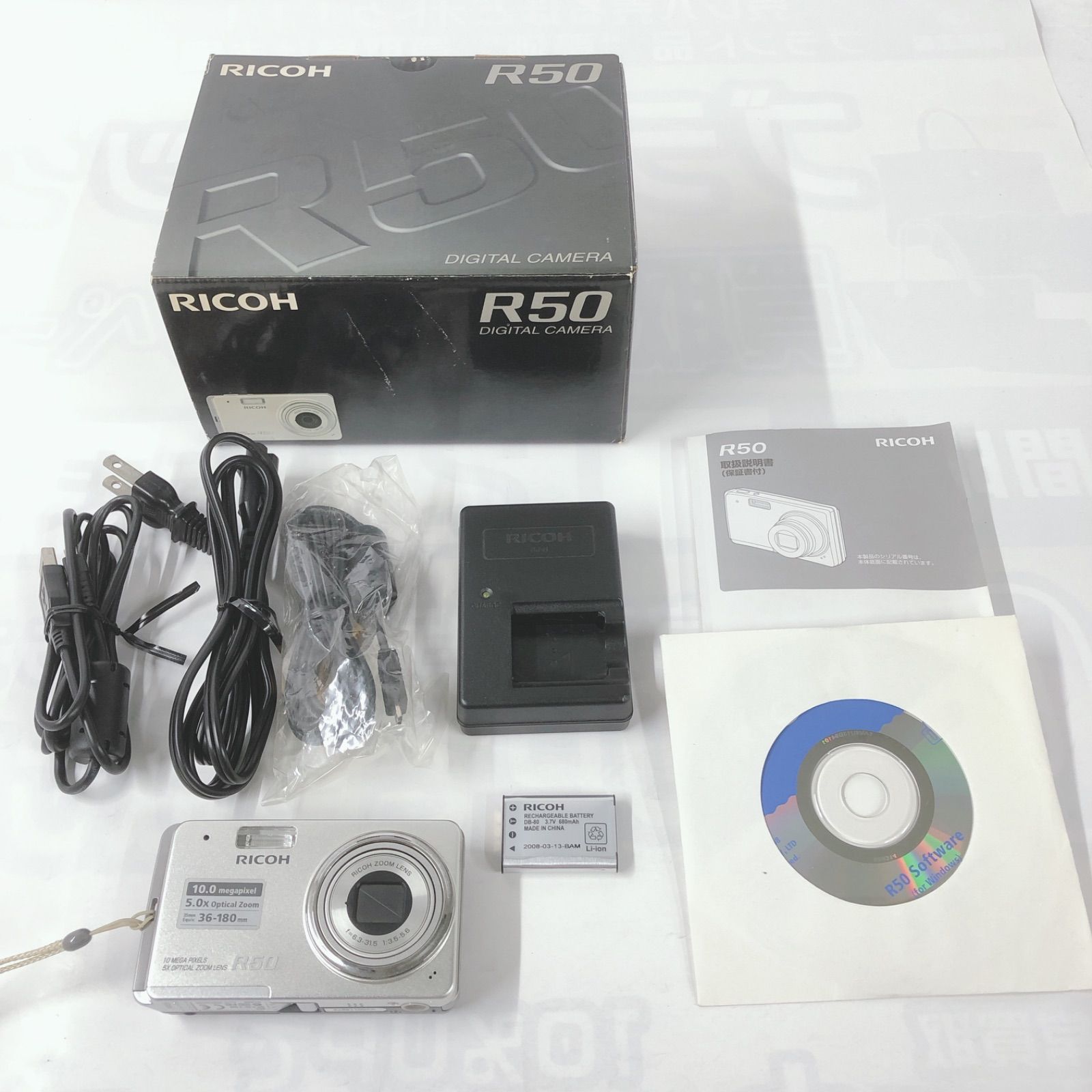 美品 RICOH リコー R50 動作確認済 専用ケース、SDカード付き 美品