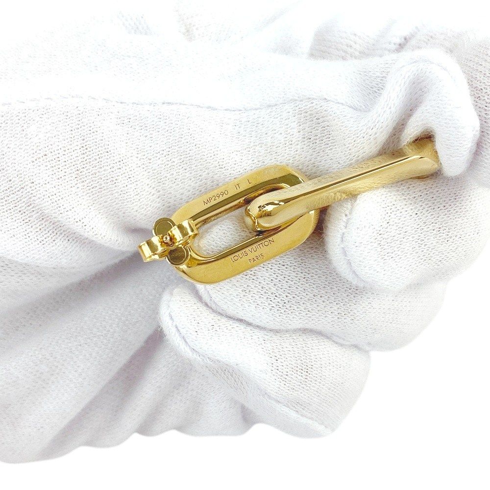 LOUIS VUITTON ピアス ブックルドレイユ ドゥーブル 2マイヨン LOUIS VUITTON ブックル ドレイユ ドゥーブル 2マイヨン ピアス メッキ