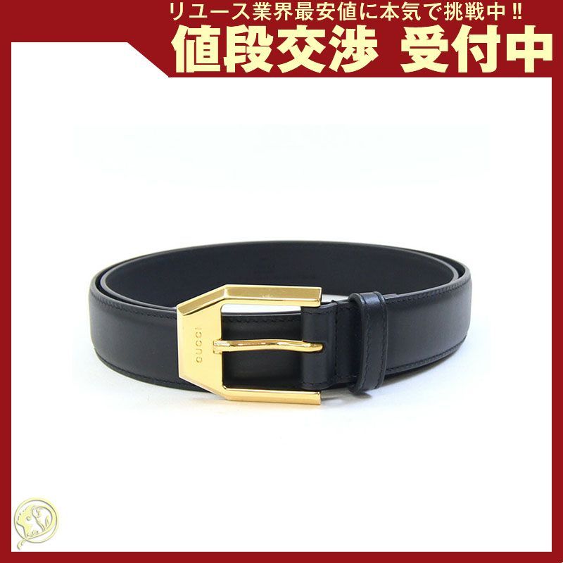 グッチ ベルト 625473 ブラック ゴールド金具