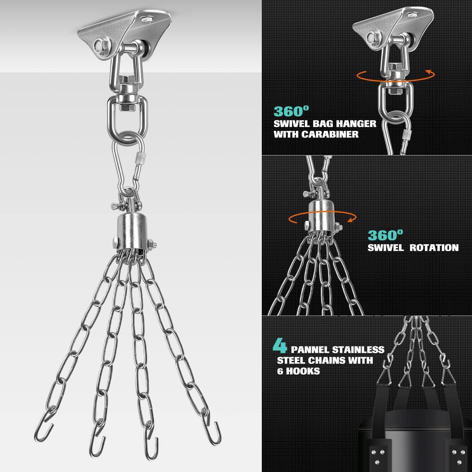 格闘技空手用吊り下げサンドバッグ 8点セット 自宅用 自宅用 格闘技