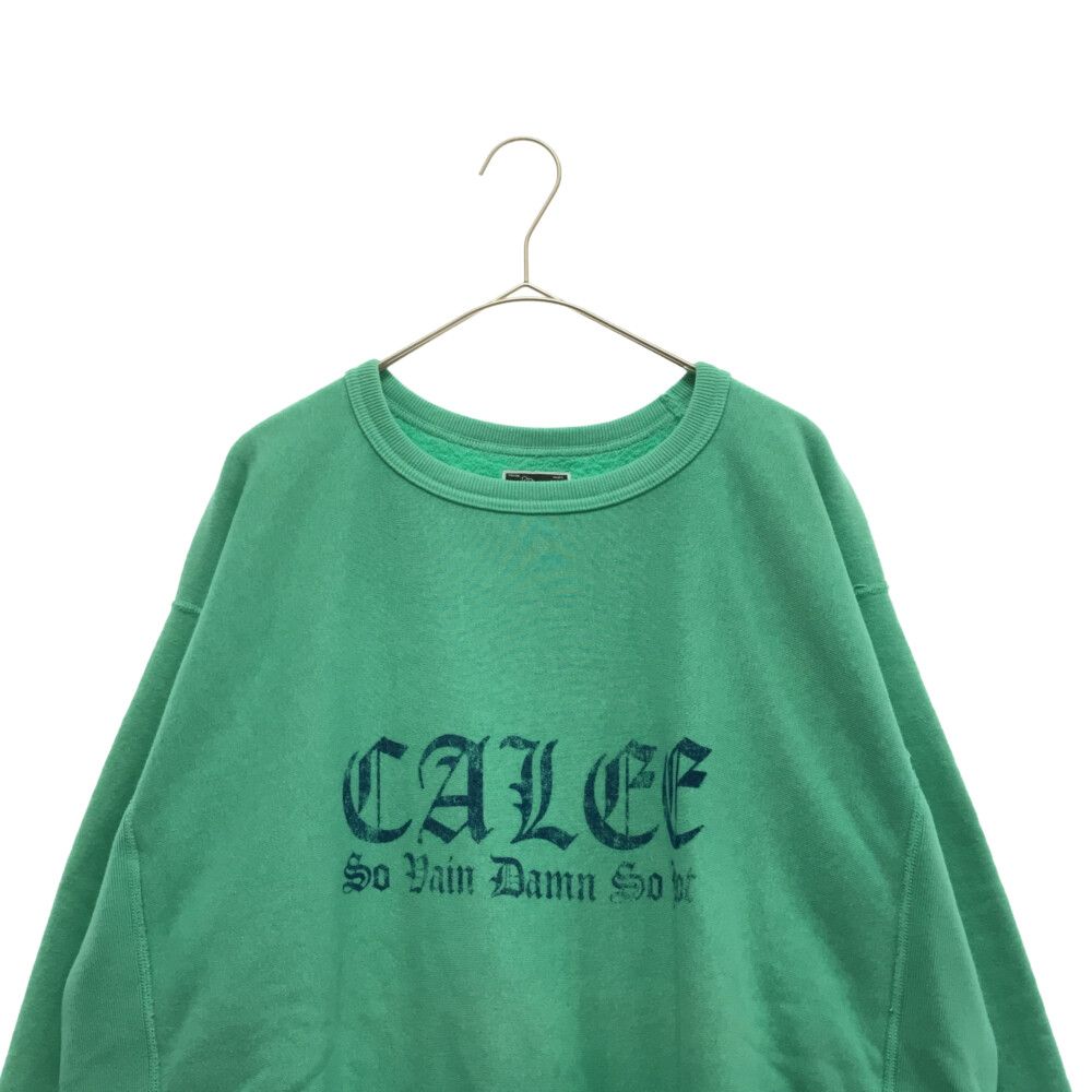 CALEE (キャリー) 22SS Random loop type 40'S crew neck sweat ロゴ