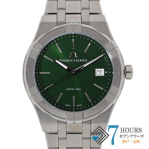 129712 MAURICE LACROIX モーリスラクロア AI1108-SS002-630-1 グリーン ステンレス クオーツ 純正ボックス