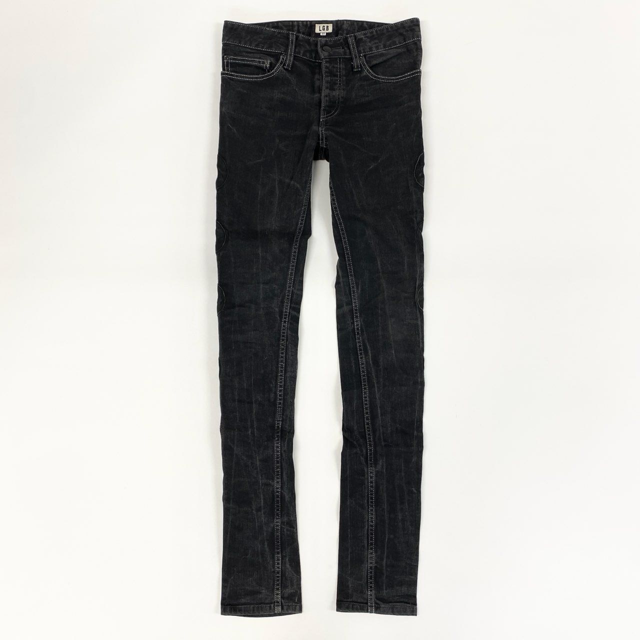 62g24 L.G.B. エルジービー ルグランブルー レザー切替 デザインパンツ  