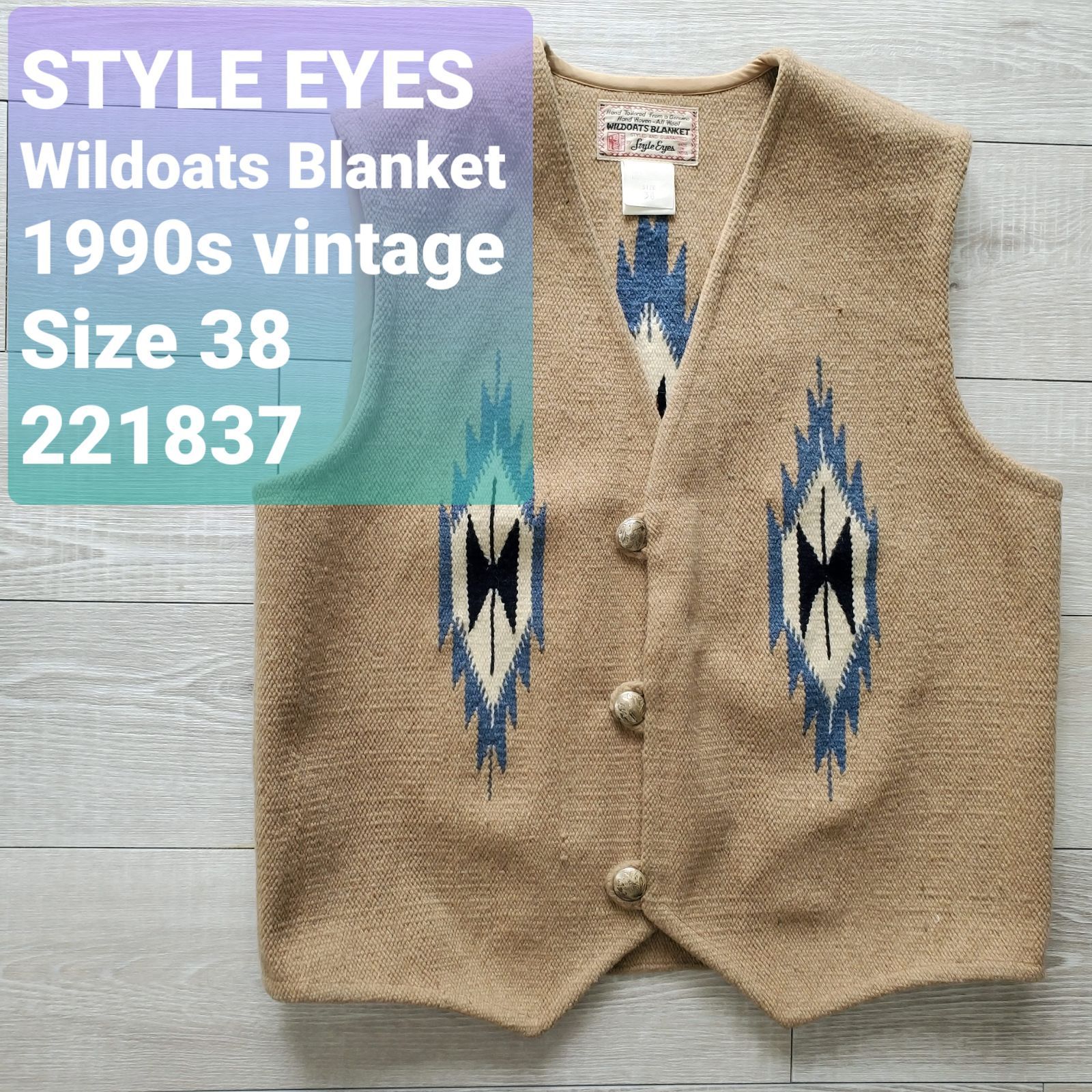 Style Eyes スアイルアイズ□極美品 90s vintage 手織り Style Eyes スアイルアイズ□極美品 90s vintage 手織り