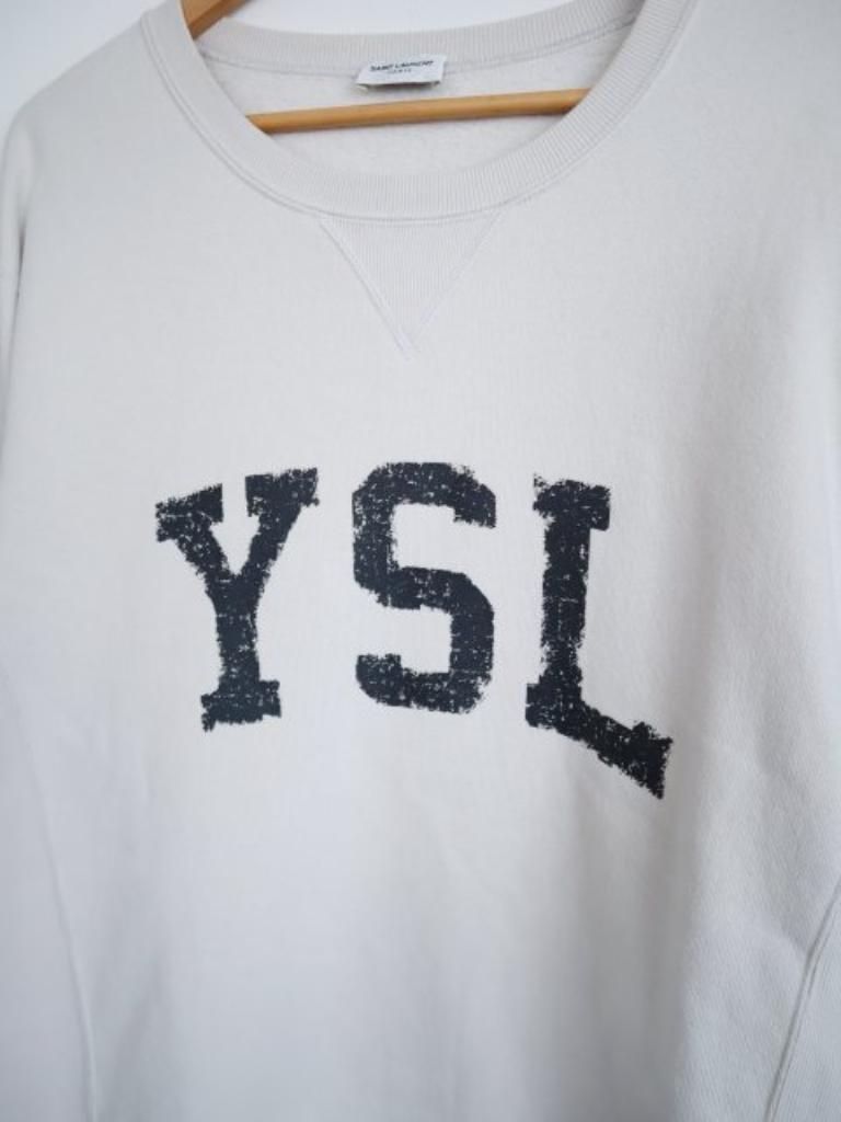☆SAINT LAURENT サンローラン スウェット 【メンズ】 オフホワイト LL