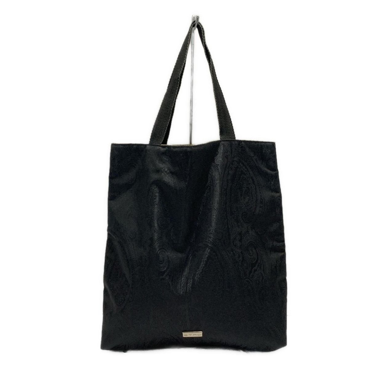 ETRO(エトロ) トートバッグ美品 - 黒 アーガイル/リバーシブル