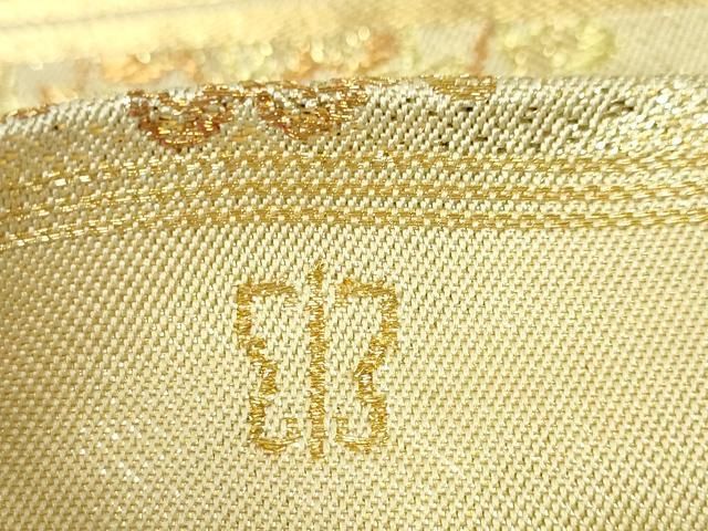 平和屋本店□極上 西陣 川島織物 六通柄 本袋帯 正倉院花文 金糸 逸品