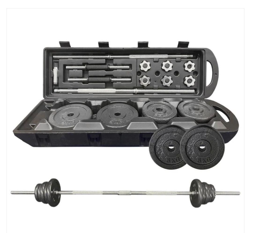 計50kg 可変式ダンベル＆バーベル 筋トレ 角型 ダイエット トレーニング 計50kg 可変式ダンベル＆バーベル 筋トレ 角型 ダイエット