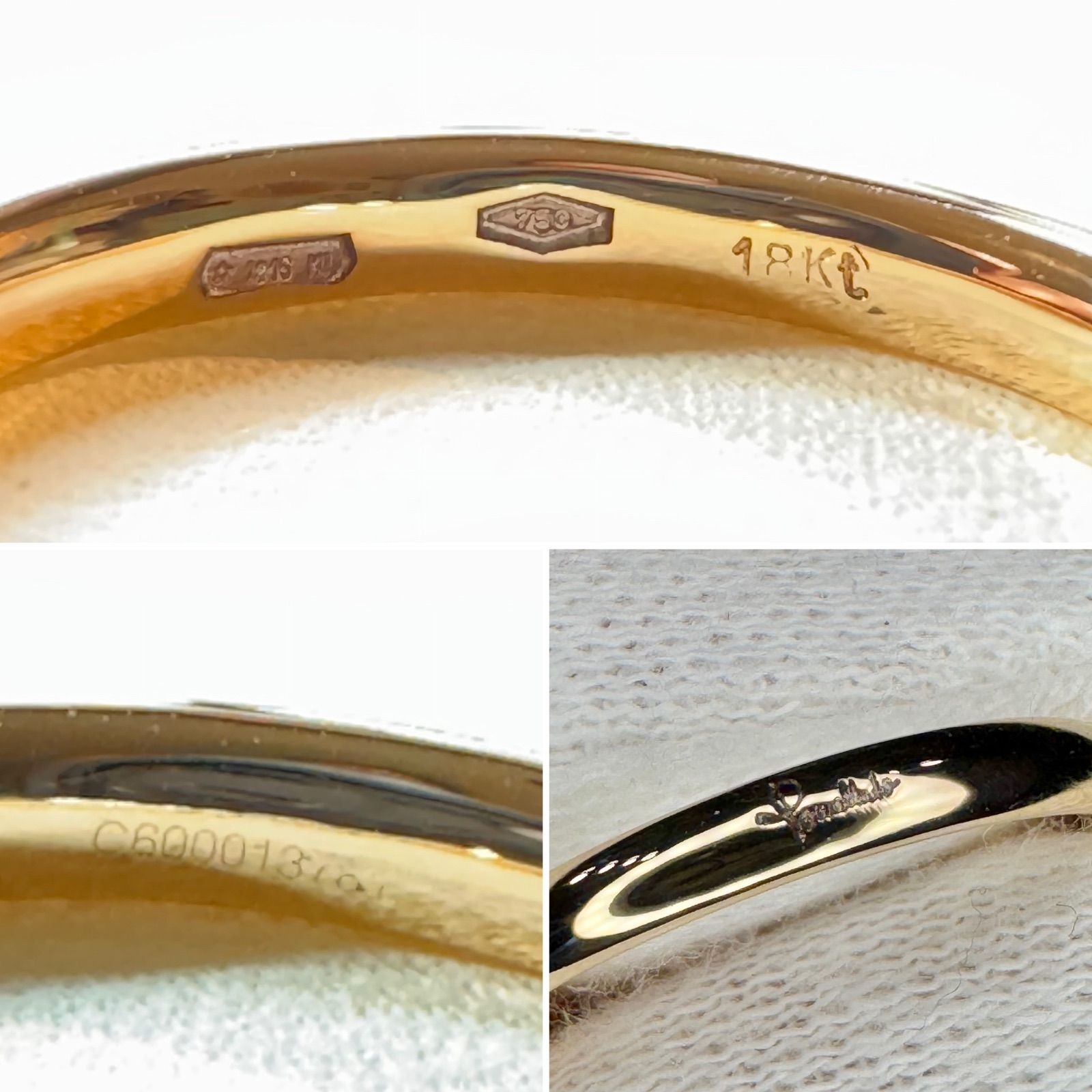新品磨き済◇ポメラート◇9号*ルッチョレリング*750PG*K18