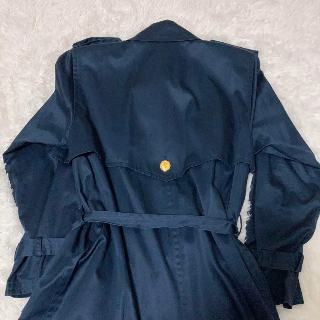 Yves Saint Laurent 金ボタン トレンチコート M ネイビー - メルカリ