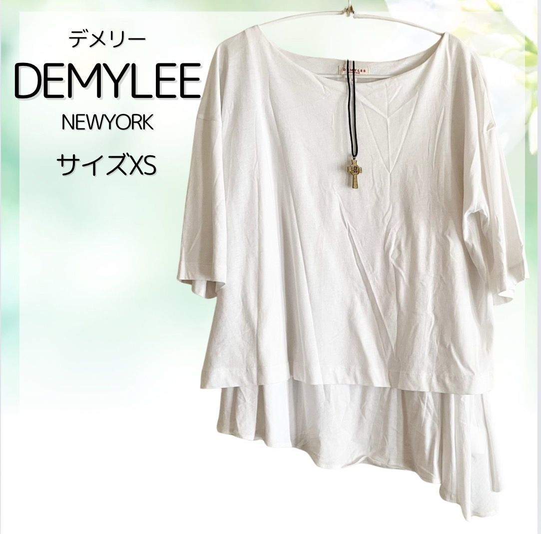 美品】穴口恵子着用品♡ DEMYLEE NEWYORK デミリー アシンメトリーカットソー サイズ表記XS コットン100％ - メルカリ