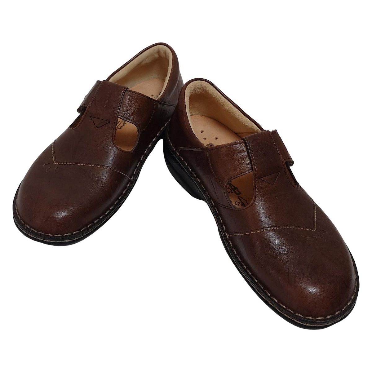 Finn Comfort フィンコンフォート シューズ 38 レディース - ダークブラウン レザー