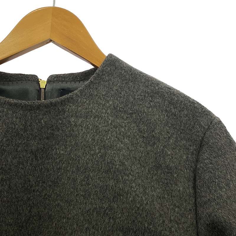 【美品】  Drawer / ドゥロワー | ウール カシミヤ シルク スリット プルオーバー / 総裏地 | 36 | グレー | レディース Drawer - 【美品】 Drawer / ドゥロワー | ウール カシミヤ シルク