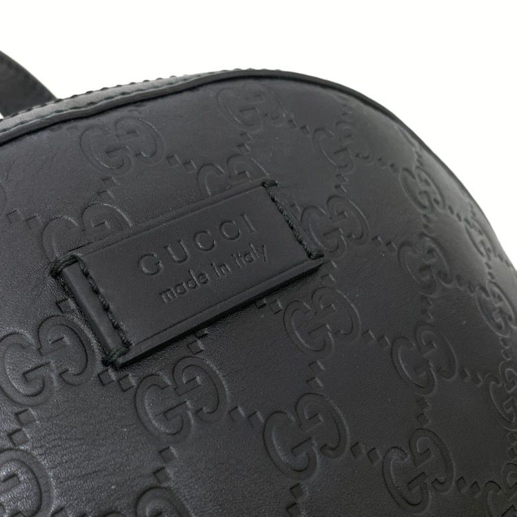 GUCCI リュック グッチ バックパック GG シマ 450967 美品 黒 GUCCI グッチ シマ シグネチャーレザーバックパック ブラック