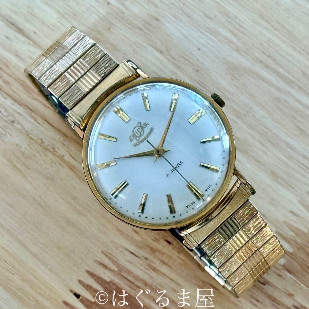 1960年代製造 エニカ ウルトラソニック 21石 手巻き メンズウォッチ OH  