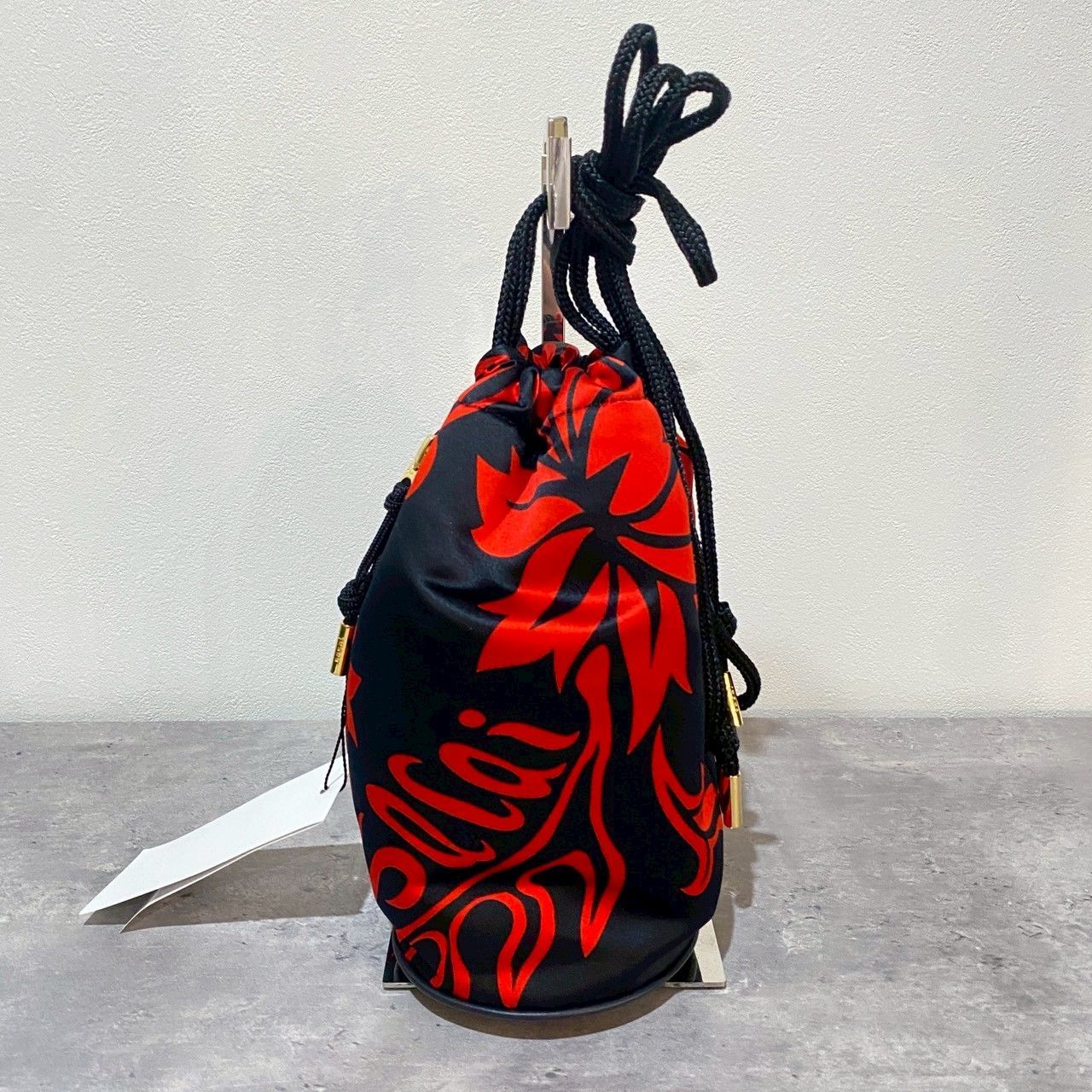 sacai サカイ 巾着 フローラル プリント バッグ sacai』サカイ フローラルプリント巾着 RED - メルカリ