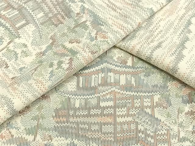 平和屋着物▽上質な紬 単衣 縞 正絹 逸品 AAAZ1490fy