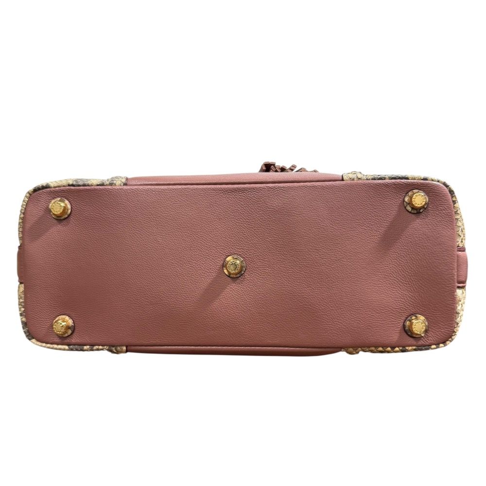 美品 cococelux gold ココリュックスゴールド パイソン レザー