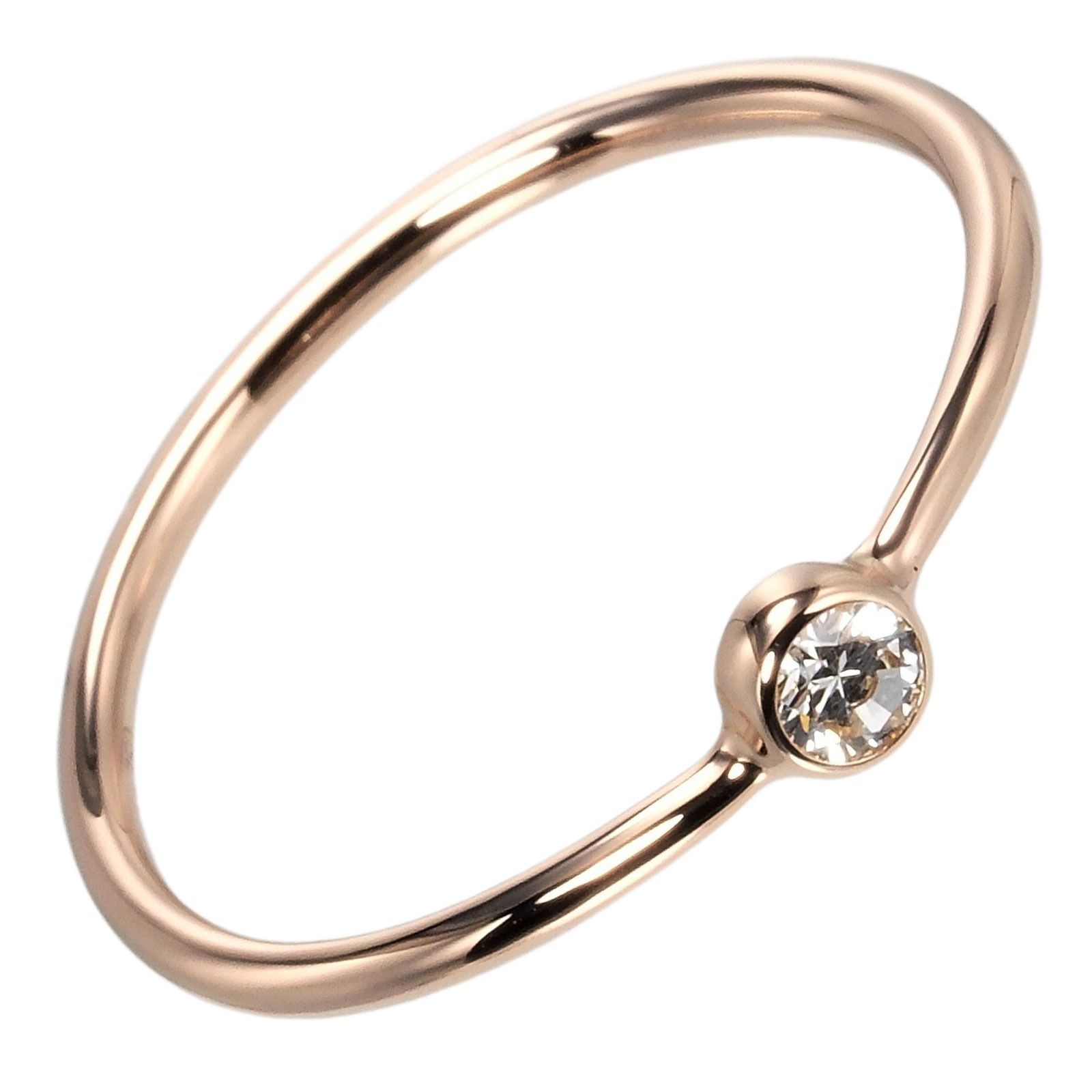 TIFFANY&Co.】ティファニー ウェーブ シングルロウ K18ピンクゴールド