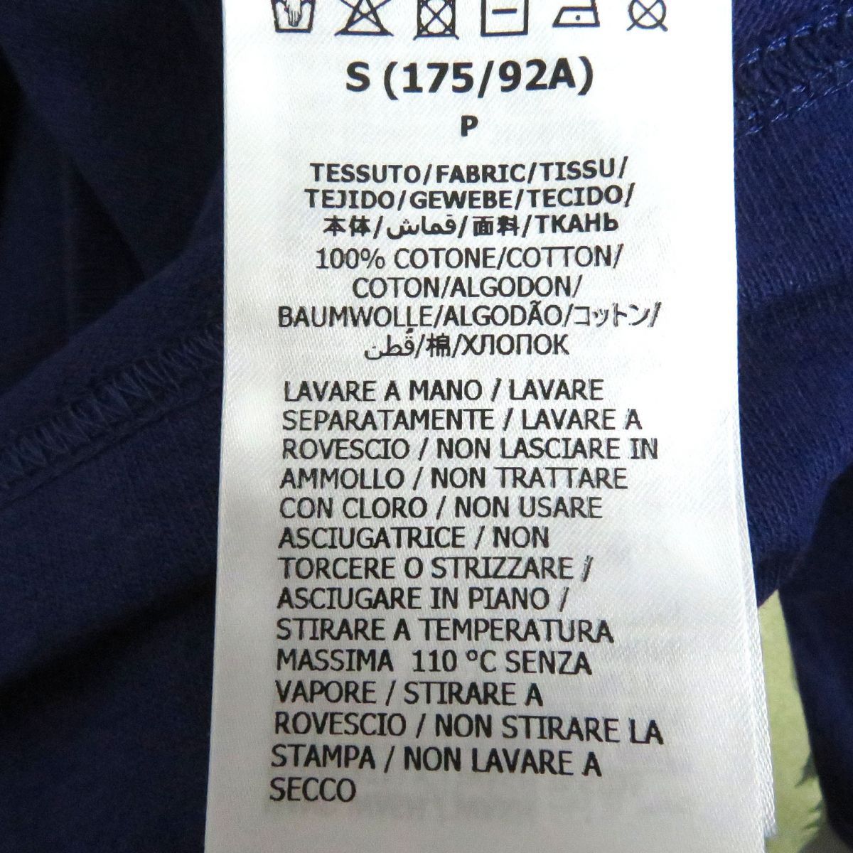 未使用品□21AW グッチ×ザ・ノースフェイス 671443 ロゴ入り バックプリント コットン クルーネック 半袖Tシャツ 青 S イタリア製 正規品