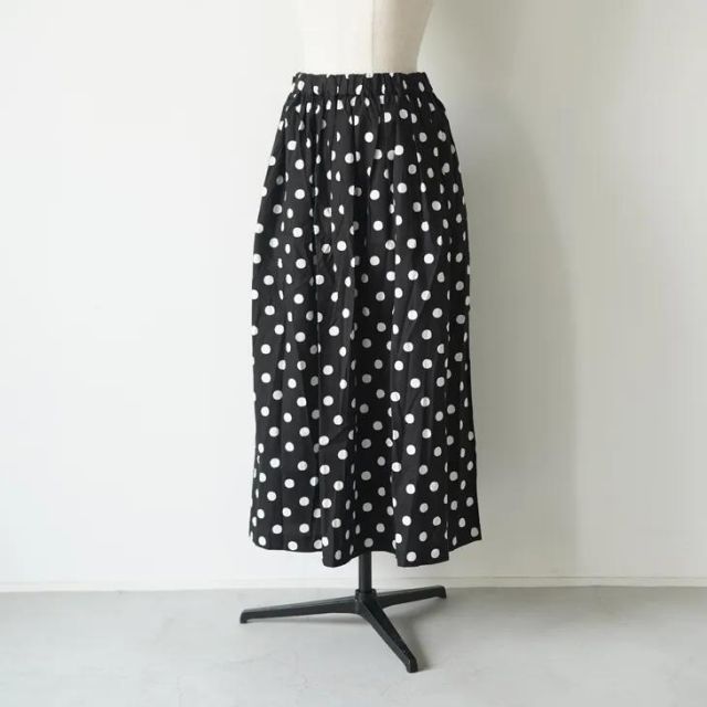Cion シオン コットンレーヨンドットスカート black ボトムス スカート ブラックレディース