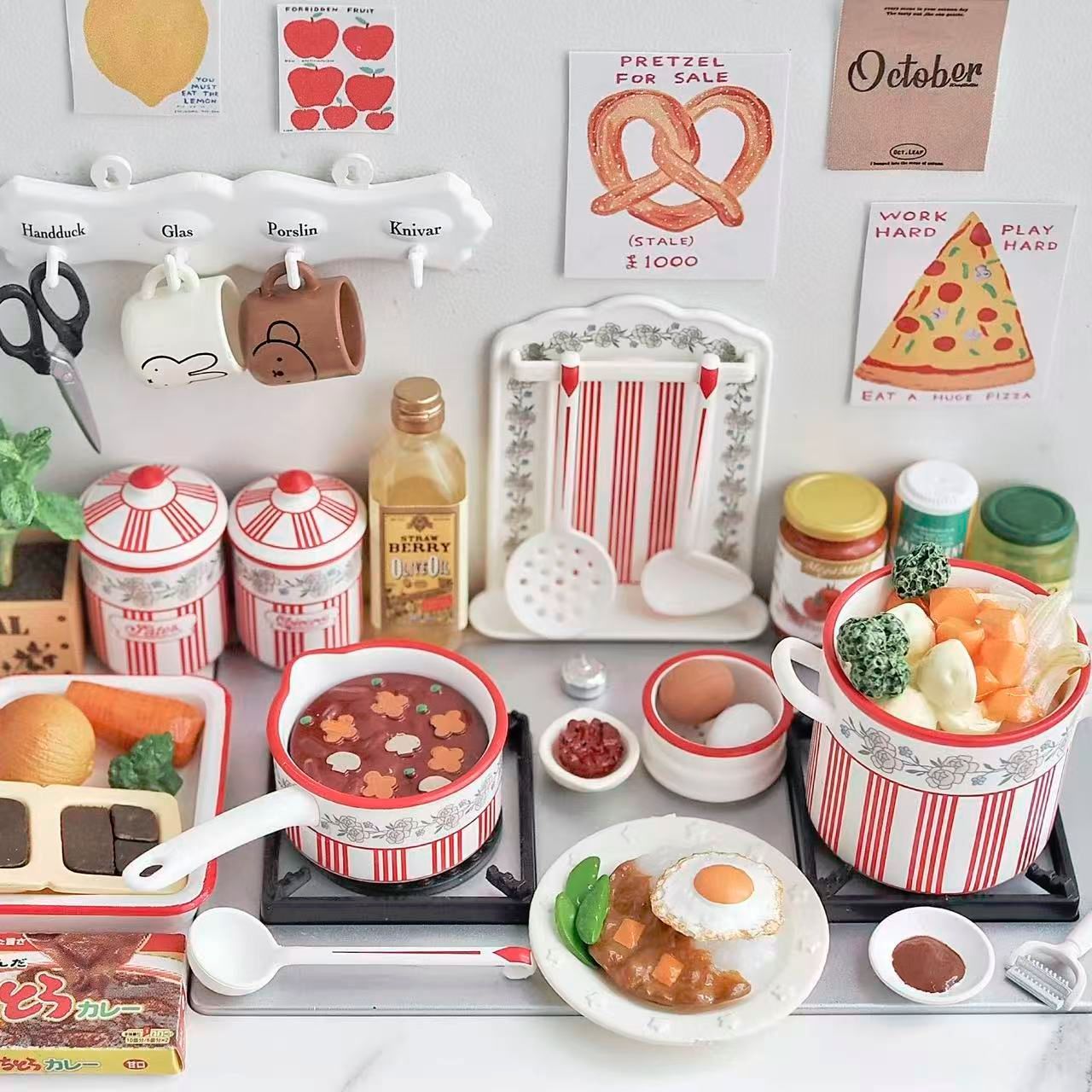 ミニチュア 1/6スケール 西洋雑貨 キッチン雑貨セット limited edition