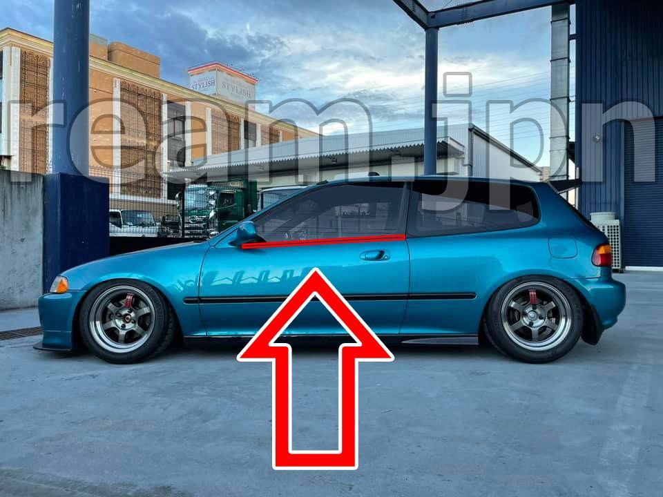 シビック　EG6 純正サイドモール　ドアモール 新品 ホンダ純正 EG シビック ドアモール ウェザーストリップ 左右 JDM