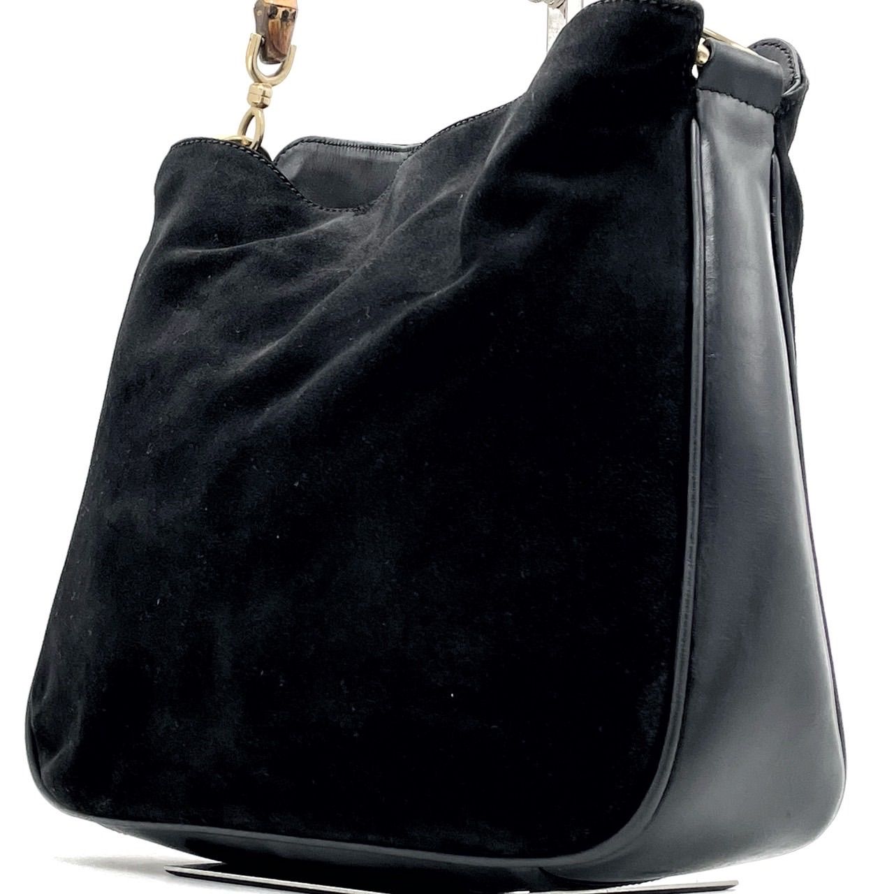 ✨良品✨ GUCCI グッチ トートバッグ ハンドバッグ バンブー ロゴ型 