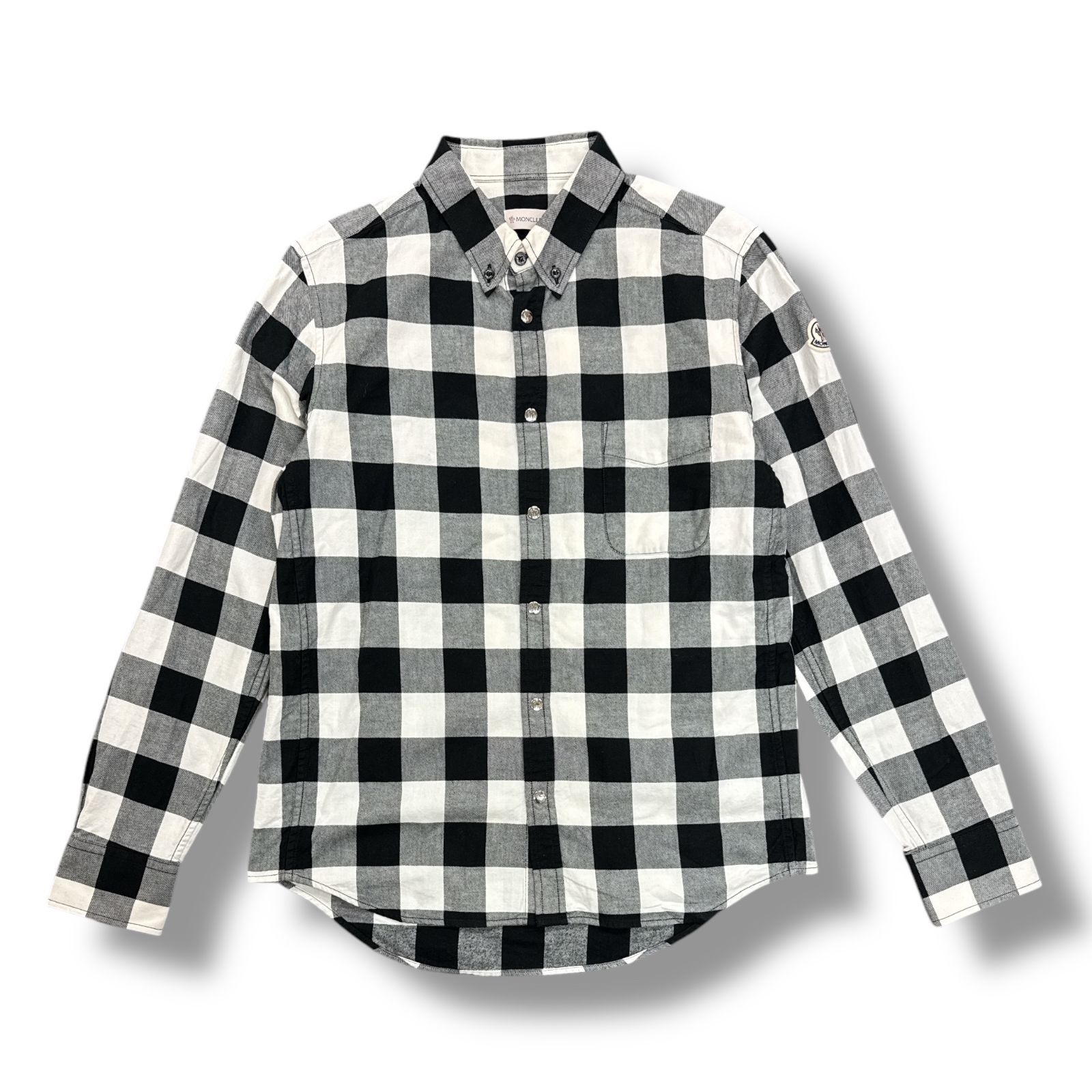 国内正規 MONCLER フランネルチェックシャツ 長袖シャツ モンクレール
