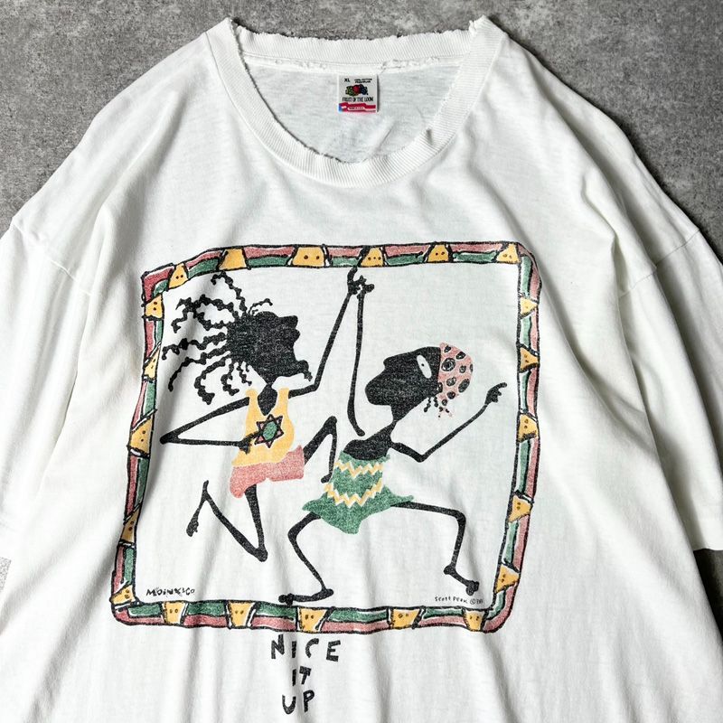 雰囲気系 80s USA製 ブラックカルチャー ラスタカラー アート プリント