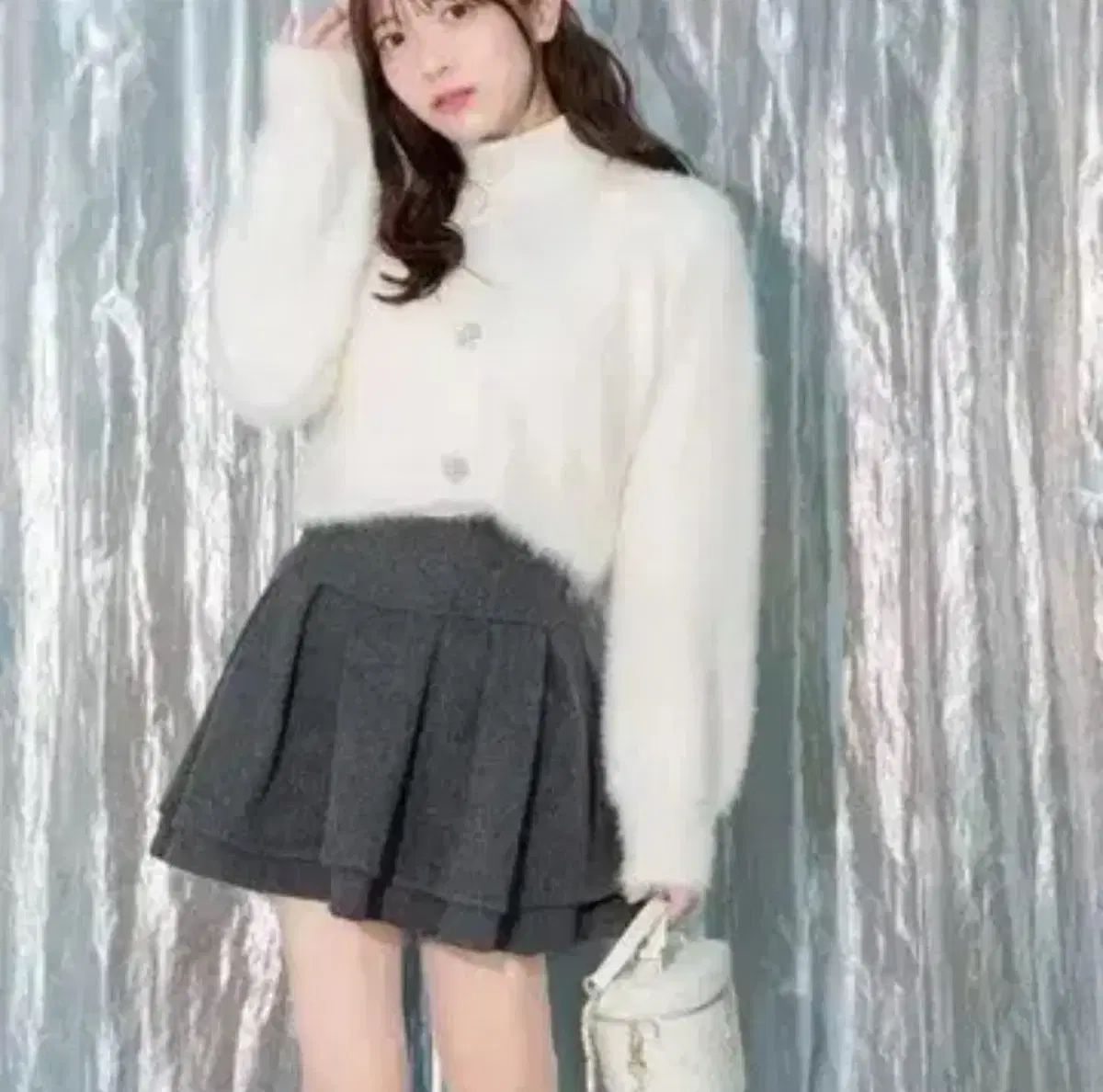 ミッシェル マカロン スカート チャコール xs