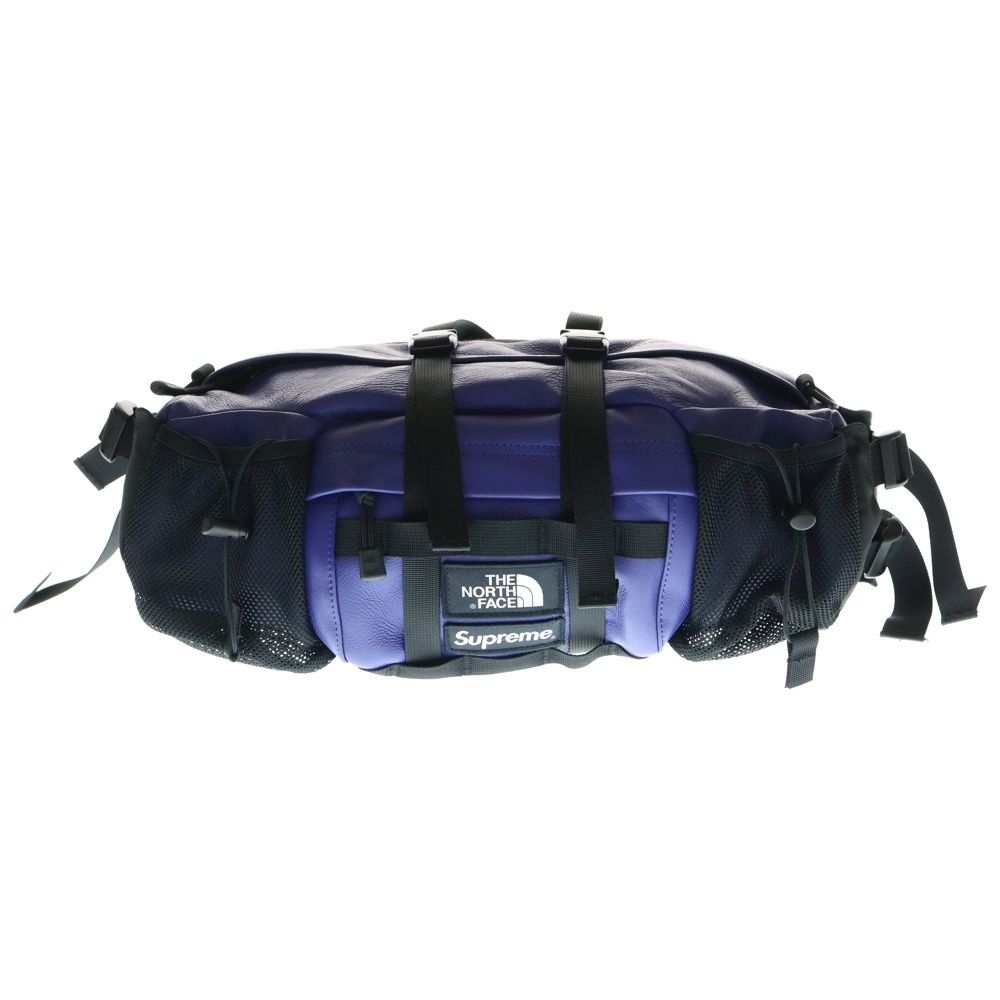 SUPREME シュプリーム 18AW×THE NORTH FACE Leather Mountain Waist Bag ザ ノースフェイス レザーマウンテン ウェイストバッグ ショルダーバッグ パープル NF0A3VJA