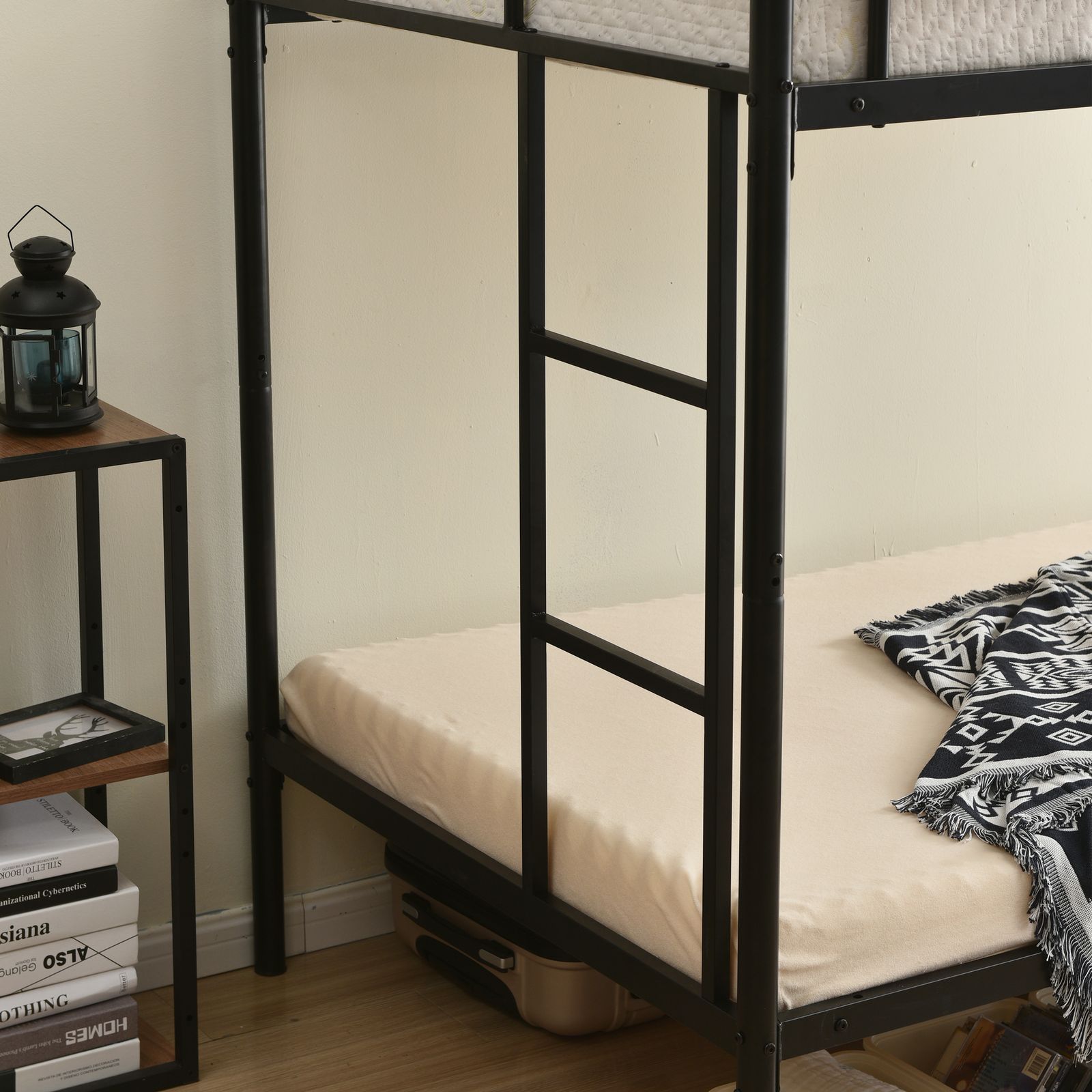 【新作】【ブラック】二段ベッド 2段ベッド スチール耐震 ベッド シングル社員寮 新作】【ブラック】二段ベッド 2段ベッド スチール耐震 ベッド