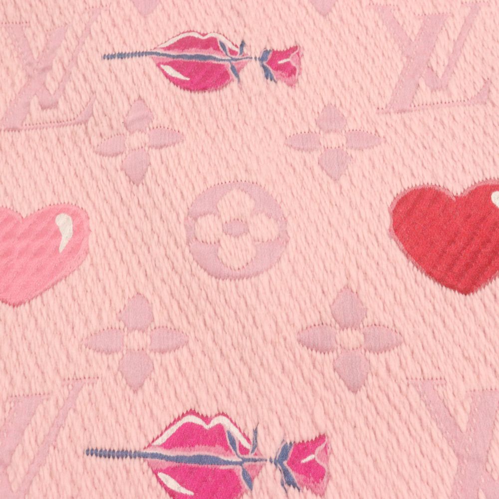 Louis Vuitton ピンク グレー モノグラム ストール