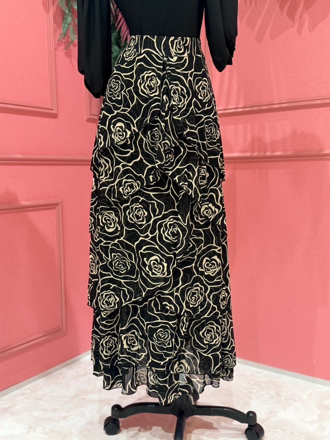 社交ダンス gentil ジャンティ authentic ロングティアードスカート