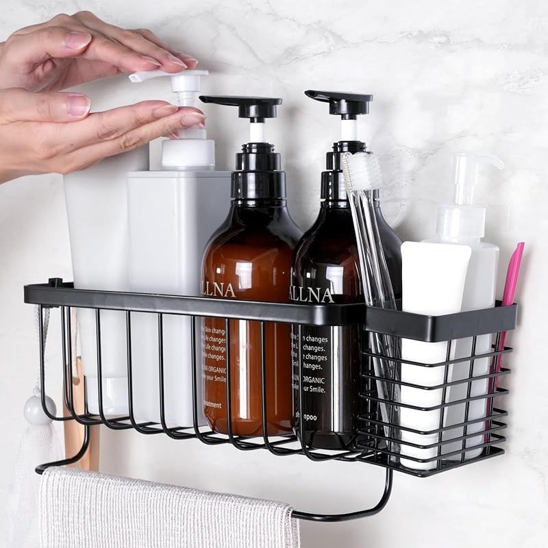 バスケット 新品】 atRise バスルーム バスケット 【小物収納かご付属】強力