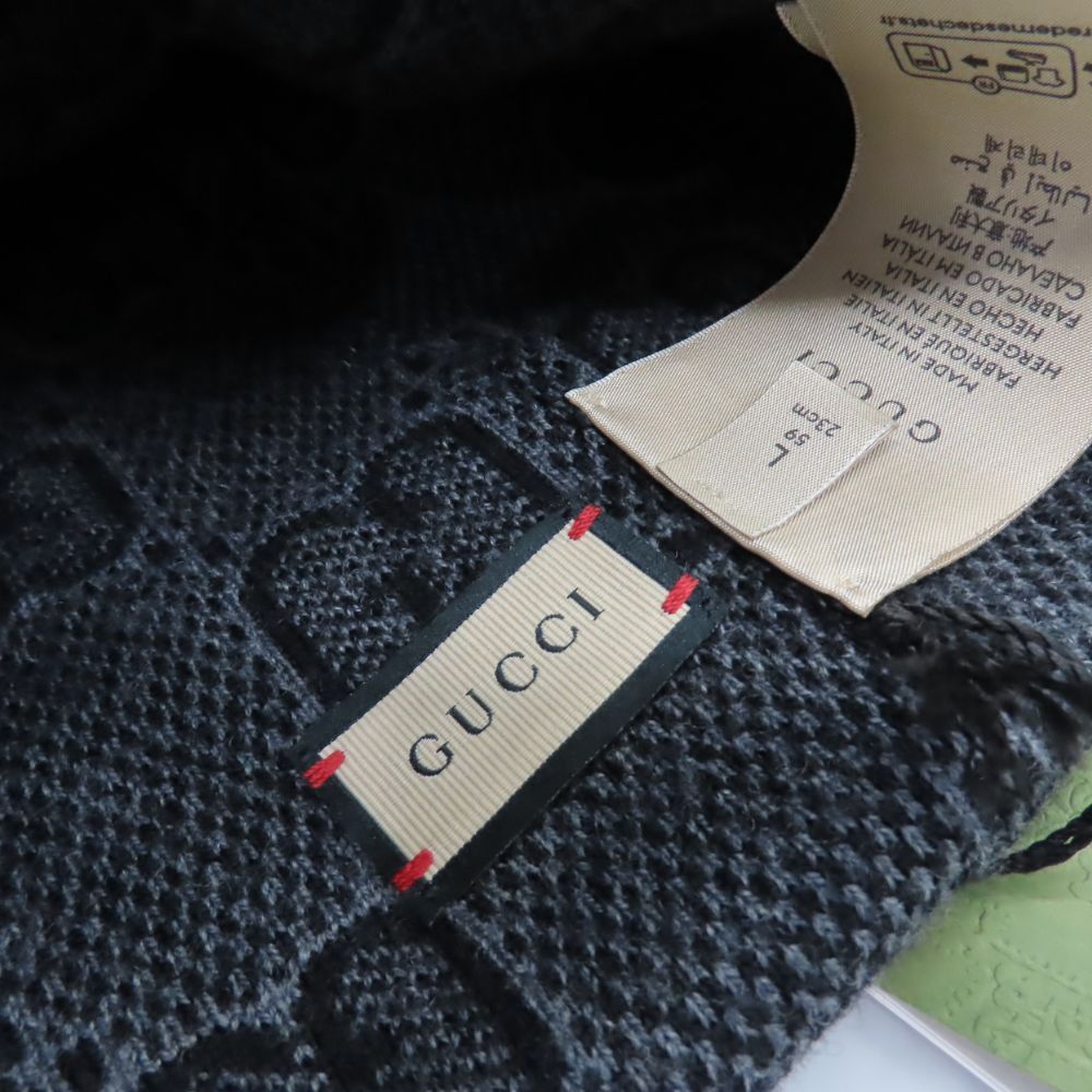 中古】GUCCI グッチ ニットキャップ 716585 Lサイズ 59cm ウール 