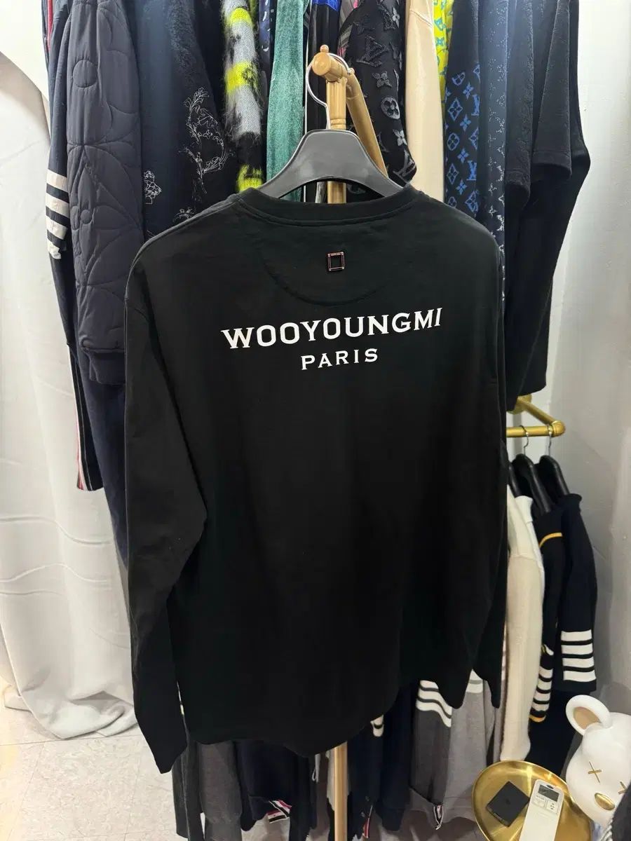 WOOYOUNGMI ウーヨンミ バックロゴ 長袖 ロングスリーブ 長袖 Tシャツ 50 サイズ