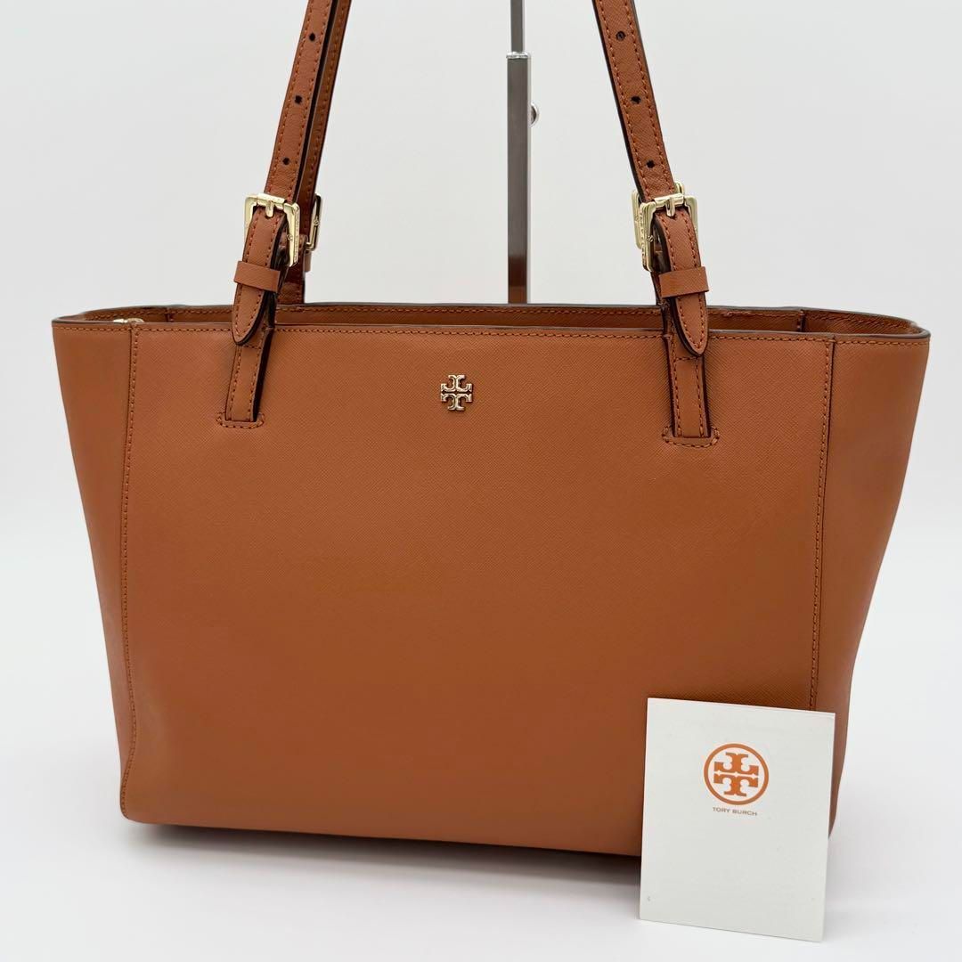 【美品】Tory Burch Emerson トートバック セミショルダー 茶 美品】Tory Burch Emerson トートバック セミショルダー 茶